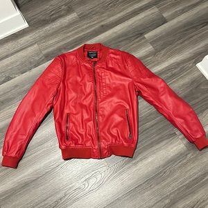 tokunoshima red leather jacket